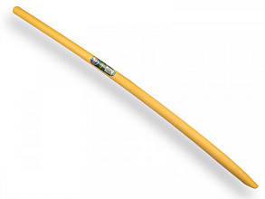 Batsesteel Fiberglas 135 cm. gebogen, kleur geel.