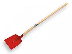 Betonschop rood gelakt, gehard met batsesteel 130 cm.