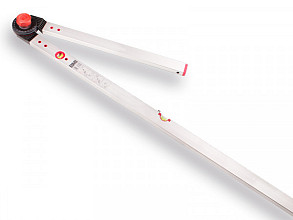 Hoekmeter korte been 100 cm, lange been 150 cm..