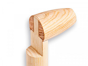 Damesspade gepolijst met opstap met T-steel 85 cm.