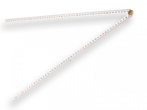 Duimstok 1 meter glasfiber wit.