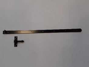 Verstelbare duimheng / Plaat 130x35mm / Heng 1000x40mm - Zwart