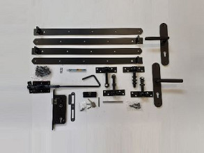 Beslag opgeklampte deuren dubbel -zwart