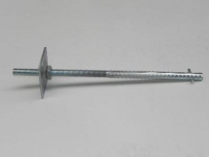 Instortanker met pen verstelbaar 50 cm scharnierplaat - grijs