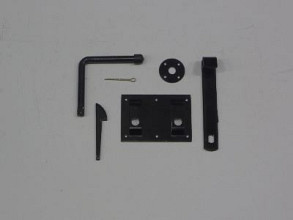 Boerenklinkstel - plaat 120x85x2mm - zwart gecoat