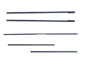 Profielenset tbv poortframe - horizontale beplanking - zwart