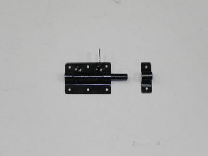 Hangslotgrendel 100x70mm zwart gepoedercoat