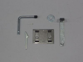 Boerenklinkstel - Plaat: 120x85x2mm - verzinkt