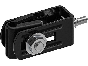 Hillfence poortpaal aansluiting, zwart RAL 9005.