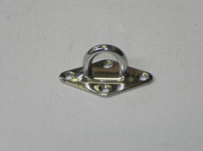 Plaat met oog 80x50mm RVS