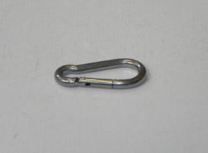 Karabijnhaak 80mm RVS