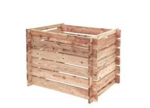 Compostsilo fijnbezaagd grenen 70 x 100 x 70 cm, groen geïmpregneerd.