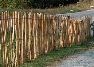 Kastanje schapenhek hoogte 120cm - latafstand 4-5 cm - lengte 500cm - Frans