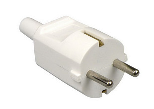 Stekker recht + tule  met RA wit