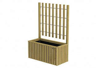 Trellis bloembak Elan 130 Excellent 130x89x42 cm Vuren groen geimpregneerd.