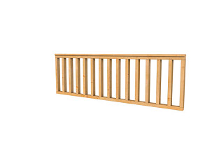 Hekwerk recht douglas type B, 228,5 x 73 cm, onbehandeld.