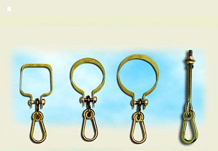 Schroefdraad met karabijnhaak M12 x 14 cm.