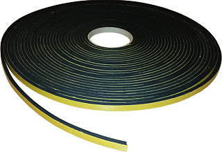 EPDM Afstandband Fiberon zwart comprimeerbaar 5x10mm rol á 20m