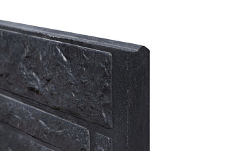 Betonplaat Rotsmotief 4,8 x 36 x 184 cm, antraciet gecoat