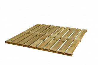 Tuintegel 100 x 100 cm, latdikte 18 mm.