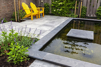 Vijverrand hoek Blue Moon (diverse maten)