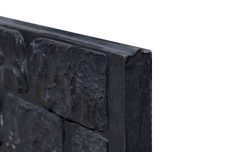 Betonplaat Romeins rotsmotief 4,8 x 26 x 184 cm, antraciet gecoat