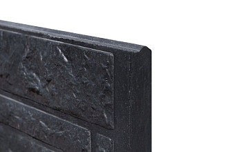 Betonplaat Rotsmotief 4,8 x 26 x 184 cm, antraciet gecoat