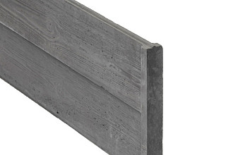 Betonplaat Zweeds rabatmotief 4,8 x 26 x 184 cm antraciet ongecoat