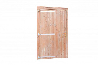 Douglas enkele deur inclusief kozijn extra breed en hoog, linksdraaiend, 119 x 209 cm, onbehandeld.