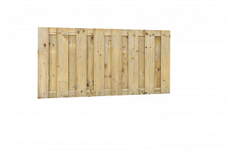 Jumboscherm geschaafd vuren 17-planks 15 mm, 180 x 90 cm, recht verticaal.