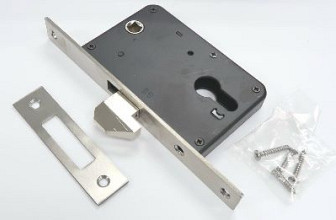 Haakslot 73x115mm - zwart gepoedercoat