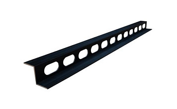 Aluminium S-profiel ventilatielat t.b.v. wandbekleding, 2,5 x 6 x 300 cm, zwart (RAL 9005).