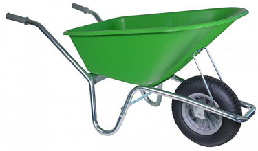 Tuin kruiwagen verzinkt frame 100 L limegroen