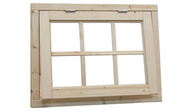 Vuren uitzetraam 6-ruits, afm 91 x 70 cm (diverse kleuren)