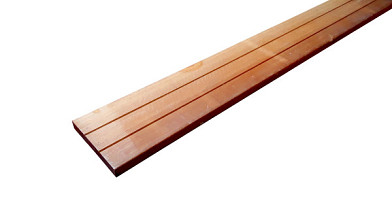 Bangkirai vlonderplank hardhout 27x190mm 275cm lengte profiel 1338 (V-groef 6cm)