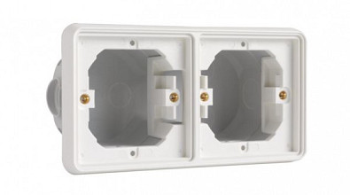 Hydro WD inbouwkader 2V horizontaal wit