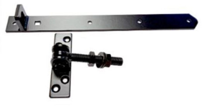 Verstelbaar poortbeslag zwart gepoedercoat 400mm