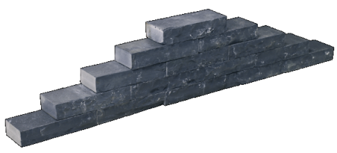 SLIMWALL BLACK BEAUTY ROCKFACE 40X16x8CM