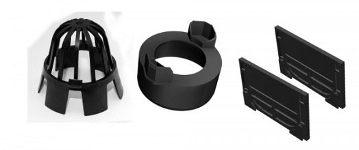 ACO Hexaline aansluitset (eindplaten/ onderuitloop/ bladrooster)