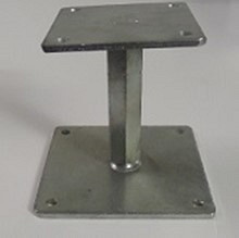 Verstelbare paaldrager Type A 120x120x6mm