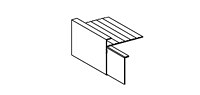 Roval Classic daktrim 60x64mm Verbindingsplaatje - RAL 9005 Zwart