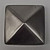 Paalornament roestvrij staal piramide 121x121mm