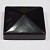 Paalornament piramide 91x91mm - zwart